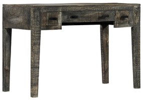 vidaXL Γραφείο Μαύρο 110 x 50 x 75 εκ. από Μασίφ Ξύλο Μάνγκο