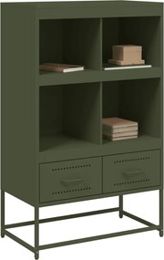 vidaXL Ντουλάπι Πράσινο Λαδί 68x39x111,5 εκ. από Ατσάλι