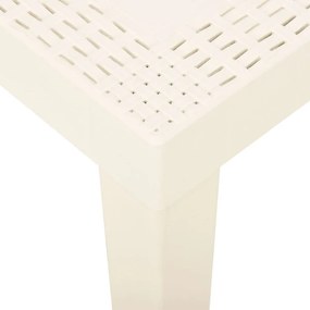 vidaXL Τραπέζι Κήπου Λευκό 79 x 65 x 72 εκ. Πλαστικό