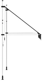 vidaXL Τέντα Συρόμενη Χειροκίνητη Ανθρακί 200 εκ.