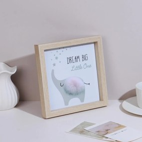 Διακοσμητικό κάδρο ελεφαντάκι Υ20x20x2,7εκ.