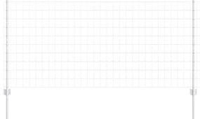 Τείχος και Πόστ Ασημί 1 x 25 m Ατσάλι