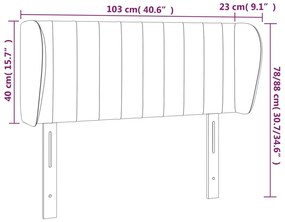 Κεφαλάρι με Πτερύγια Σκούρο Πράσινο 103x23x78/88 εκ. Βελούδινο 3117427