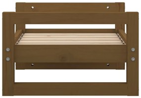 vidaXL Κρεβάτι Σκύλου Μελί 55,5x45,5x28 εκ. από Μασίφ Ξύλο Πεύκου