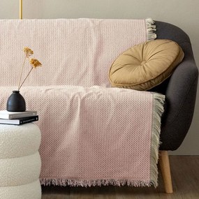 Ριχτάρι Zeta Pink Palamaiki Διθέσιο 180x250cm Chenille-Πολυέστερ