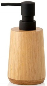 Δοχείο Κρεμοσάπουνου AH-BA70044 Φ8x17cm 150ml Natural-Black Andrea House Wood,Plastic