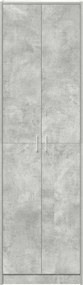 vidaXL Ντουλάπι Σκυρόδεμα Γκρι 55 x 25 x 189 εκ. Επεξεργασμένο ξύλο