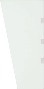 vidaXL Πλαϊνό Πάνελ για Στέγαστρο Πόρτας Διάφανο 50x100 εκ. Ψημ. Γυαλί