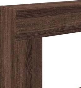 vidaXL Πλαίσιο Τζακιού Καφέ Δρυς 81x18x82 εκ. από Επεξ. Ξύλο