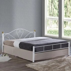 LAZAR κρεβάτι διπλό 150 Μεταλλικό Βαφή Άσπρη 158x210x95 (Στρώμα 150x200) cm Ε8066,1