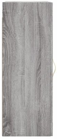 vidaXL Ντουλάπι Τοίχου Γκρι Sonoma 34,5 x 34 x 90 εκ. Επεξεργ. Ξύλο