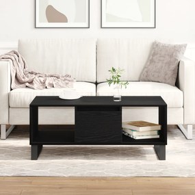 vidaXL Τραπέζι Καφέ Μαύρη Δρυς 90x50x36,5 εκ. Κατασκευασμένο από Ξύλο