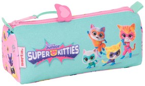 Κασετίνα SuperKitties Ροζ Τυρκουάζ 21 x 8 x 7 cm