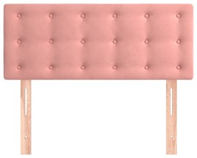 vidaXL Κεφαλάρι Κρεβατιού Ροζ 90x5x78/88 εκ. Βελούδινο