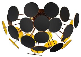 Φωτιστικό Οροφής - Πλαφονιέρα Discalgo 609900332 Ø54x30cm Black Trio Lighting Metal, Plastic