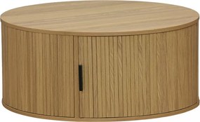 Τραπέζι σαλονιού Scandi pakoworld MDF σε φυσική απόχρωση Φ80x35.5εκ