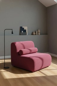 Stewehome Πολυθρόνα Luma Minimal Καμπύλου Σχεδιασμού ροζ 75x65x95 cm