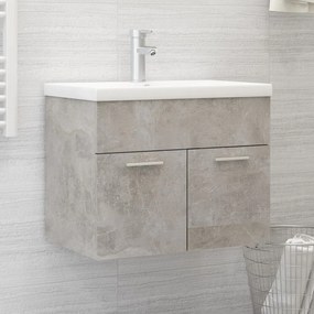 vidaXL Ντουλάπι Νιπτήρα Γκρι Σκυροδέματος 60x38,5x46 εκ. Μοριοσανίδα