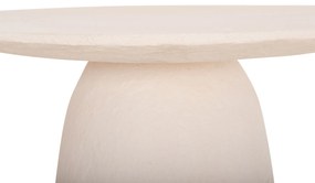 ΤΡΑΠΕΖΙ ΤΡΑΠΕΖΑΡΙΑΣ ΣΤΡΟΓΓΥΛΟ SEPPO HM18154.02 FIBER CEMENT ΛΕΥΚΟ--Φ119,5x75,5Υεκ.