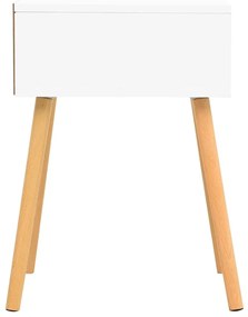 vidaXL Κομοδίνα 2 τεμ. Λευκό/Sonoma Δρυς 40x40x56 εκ. από Επεξ. Ξύλο