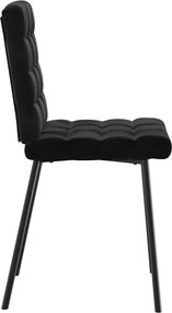 vidaXL Καρέκλες Τραπεζαρίας 4 τεμ. Μαύρες Βελούδινες