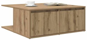 vidaXL Τραπεζάκι σαλονιού with Drawer artisan δρυς 80 x 80 x 31 cm