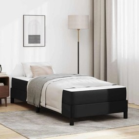 vidaXL Σκελετός Κρεβατιού με στρώμα Μαύρο 100 x 200 cm ύφασμα