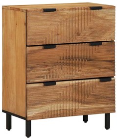 vidaXL Πλαϊνό Γραφείο 3 pcs Καφέ 60 x 33 x 75 cm Μασίφ ξύλο ακακίας