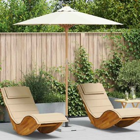 vidaXL Ομπρέλα Κήπου Κρεμ λευκό 217 x 217 x 230 εκ. Μπαμπού