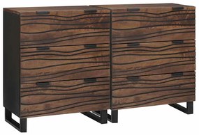 Σετ Μπουφέδων με συρτάρι 2 pcs Καρυδιά 60 x 33,5 x 75 εκ.