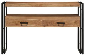 vidaXL Τραπέζι κονσόλας Καφέ 120 x 33 x 75 εκ Μασίφ ξύλο ακακίας
