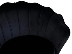 Πολυθρόνα Dallas 1705, Μαύρο, 76x83x77cm, 18 kg, Ταπισερί, Πόδια: Μέταλλο | Epipla1.gr