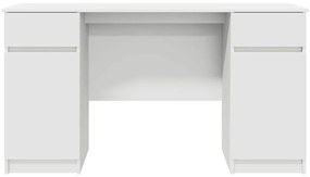 vidaXL Γραφείο με συρτάρι Λευκό 140 x 49 x 76 εκ. Επεξεργασμένο ξύλο