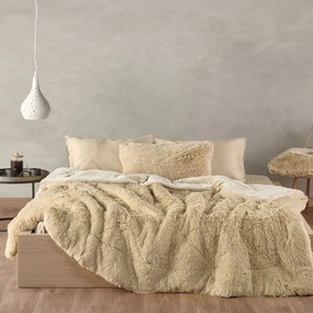 Κουβερτοπάπλωμα Γούνινο Calore 12 Beige Kentia Υπέρδιπλo 220x240cm Πολυέστερ