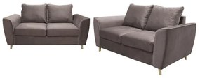 Set 2 Seater and 3 Seater Sofa Caen Fylliana Βrown - Beige