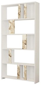 Βιβλιοθήκη Lima 845HCT3638 90x20x180cm Marble Effect White