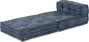 vidaXL Μοδάτος Καναπές Patchwork Εκτύπωση Ινδigo 70 x 70 x 56 εκ