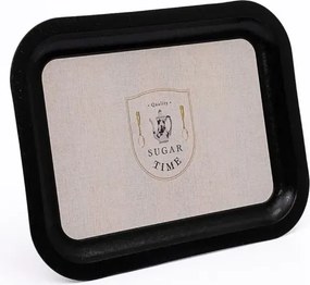 Stewehome Μεταλλικός δίσκος σερβιρίσματος με σχέδιο Μπλε 23x28 cm