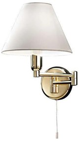 Φωτιστικό Τοίχου - Απλίκα 4016 OD 1XE14 40W 33x25cm Gold Με Αμπαζούρ White Perenz (Σετ 2τμχ) Metal, Fabric