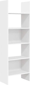vidaXL Βιβλιοθήκη Λευκή 60 x 35 x 180 εκ. από Επεξ. Ξύλο