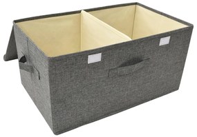 vidaXL Κουτί Αποθήκευσης Ανθρακί 50 x 30 x 25 εκ. Υφασμάτινο