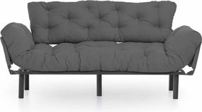 Τριθέσιος Καναπές Κρεβάτι Γκρι NITTA 70x185x85