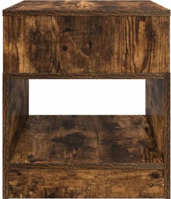 vidaXL End Table Καπνιστό Δρύς 40,5 x 40 x 45 εκ Επεξεργασμένο ξύλο