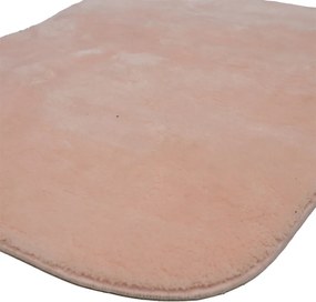 Πατάκι μπάνιου PWC-0055 pakoworld σετ 2τμχ microfiber ροζ 90x60εκ