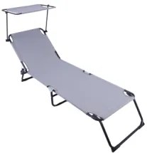 Heinner DSZP012 Ξαπλώστρα Παραλίας 186x55x24 εκ. GRI
