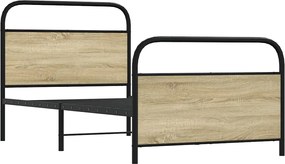 vidaXL Πλαίσιο Κρεβατιού Χωρ. Στρώμα Sonoma Δρυς 90x190 εκ Επεξ. Ξύλο