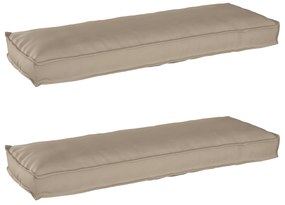 vidaXL Μαξιλάρια για Παγκάκι 2 τεμάχια Ταούπε 120 x 40 x 8 εκ. Υφασμα Oxford