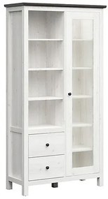 Βιτρίνα Boston CG114, Sibu πεύκο, Larico πεύκο, Με συρτάρια, Με πόρτες, Ο αριθμός των θυρών: 1, Αριθμός συρταριών: 2, 203x106x44cm, 104 kg