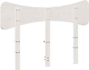 vidaXL Κεφαλάρι Λευκό 135 εκ. από Μασίφ Ξύλο Πεύκου