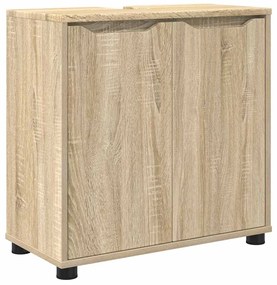 vidaXL Ντουλάπα νιπτήρα μπάνιου με ράφι Δρύς Sonoma 60 x 30 x 60 cm